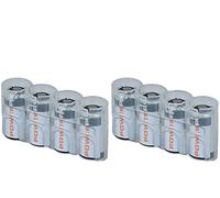 Powerpax CR123 Lot de 4 supports de piles pour 4 piles CR123 Transparent