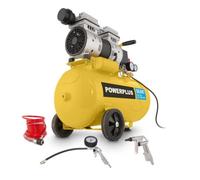 Powerplus Compresseur électrique POWX17235 - Compresseur d’air sans huile 750 W - Double cuve 7,5 L - 8 bar - 50 L/min