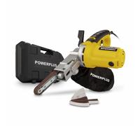 Powerplus Lime à Bande Électrique de 400 W POWX139 - Ponceuse à Bande Abrasive 457 x 13 mm - Vitesse Max. de 1700 min-1 - avec Coffret et 10 Accessoires