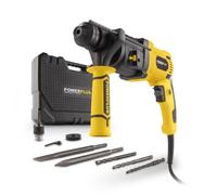Powerplus Perceuse à Percussion Électrique POWX1170-4 en 1 : Perçage, Perçage à Percussion, Burinage et Rotation du Burin, Perceuse Filaire de 750 W et 3 J, SDS plus, 6 Accessoires