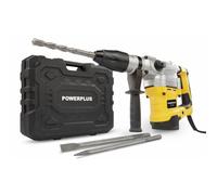 Powerplus Perceuse à Percussion Électrique POWX1179-3 en 1 : Perçage, à Percussion, Burinage et Rotation du Burin, Perceuse Filaire de 1600 W et 9 J, SDS max, 3 Accessoires