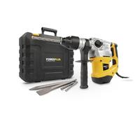 Powerplus Perceuse à Percussion Électrique POWX1195-4 en 1 : Perçage, Perçage à Percussion, Burinage et Rotation du Burin, Perceuse Filaire de 1500 W et 6 J, SDS plus, 5 Accessoires