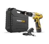 Powerplus Perceuse-Visseuse sans Fil POWX0041LI - Tournevis sans Fil, 12V, 1.5Ah Batterie, Chargeur, Mallette Outils
