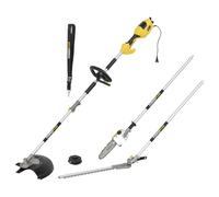 Powerplus POWXG3020-1000W Outil de jardinage électrique 4 en 1, taille-haie, coupe-bordure, tronçonneuse et débroussailleuse électrique