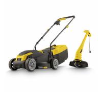 Powerplus Tondeuse Gazon et Coupe-Bordure Électrique POWXG62205T - Tondeuse à Gazon de 1300 W et 320 mm Ø et Coupe-Bordures de 250 W et 220 mm Ø, Outil de Jardin