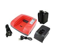 PowerSmart® Batterie de rechange NiMH 3000 mAh 24 V + chargeur rapide pour Spit 327 (rouge)