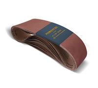POWERTEC 110530V Lot de 10 bandes abrasives A/O Grain 80 15,2 x 121,9 cm