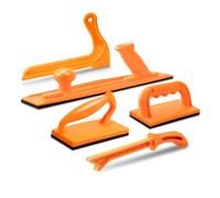 POWERTEC 71009 Lot de 5 blocs poussoirs de sécurité et bâtons poussoirs | Poignée ergonomique avec prise en main maximale | Outils de sécurité pour scie à table, menuiserie, table de défonceuse et scie à ruban | Pour la sécurité et le contrôle des menuisiers