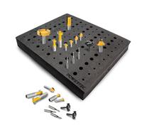 POWERTEC 71046 Plateau pour fraises à défoncer 110 embouts