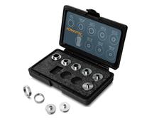 POWERTEC 71051 Lot de 10 guides en laiton massif avec étui de transport moulé