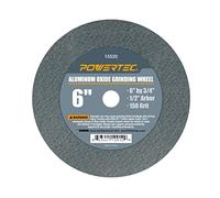 POWERTEC Meule en oxyde d'aluminium 15520 grain 150, 15,2 x 1,9 cm avec tige 1,2 cm