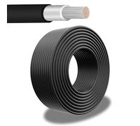 PowerWerk - Câble Solaire 6 mm² Noir, 10 m, Résistant aux UV, Flexible, Photovoltaïque, pour Panneau Solaire, Onduleur et Régulateur de Charge