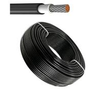 PowerWerk - Câble solaire 6 mm² noir - 5 m - Certifié TÜV - Résistant aux UV, flexible, photovoltaïque, câble PV, câble de raccordement solaire pour panneau solaire, onduleur et régulateur de charge