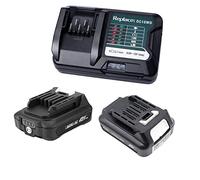 PowerWings Lot de 2 batteries BL1021B avec chargeur DC10WD compatible avec Makita BL1021B BL1016 BL1041B 197339-1 197406-2 BL1040 BL1040B BL1015B 10,8 V & 12 V