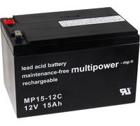 Powery batterie plomb (multipower) MP15-12C zyklenfest