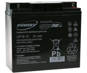 Powery® batterie plomb -remplace FIAMM type FG21803 12V 18Ah
