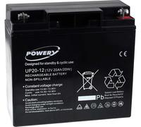 Powery® batterie plomb UP20-12-remplace FIAMM type FG21803 12V 20Ah