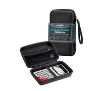 powfix Coque Rigide EVA pour Casio Graph Math+ avec Lanière, Noir | Housse Protectrice Zippée avec Poche en Filet | Étui Compact Anti-Choc & Anti-Pression pour Calculatrice Graphique