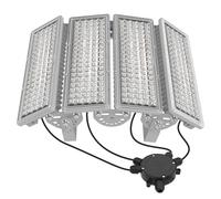 POWFUL Projecteur LED d'extérieur 400 W - 56000 lm - 3000 K - Blanc chaud - Super lumineux - IP67 - Étanche - Avec boîte de jonction - Pour jardin, parking