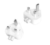 Powice Adaptateur de Voyage Europe vers UK, Compatible avec l'adaptateur d'alimentation Apple, Prise de Charge CA de Rechange pour Adaptateur Secteur pour Voyage au Royaume-Uni, en Irlande, à Hong
