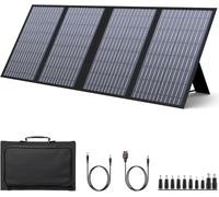 powkey 60W 18V Panneau Solaire Portable avec Type-C, USB C, 2*QC3.0, Sortie DC, Technologie TIR-C, Panneau Solaire Pliable pour la plupart des Générateur d'Énergie, camping, mobiles et ordinateurs