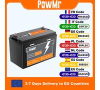 PowMr 300AH 200AH 150AH 100AH Lifepo4 batterie 12V 24V batteries batterie au Lithium solaire Rechargeable BMS Grade A 6000 + Cycle POW-100AH-25.6V
