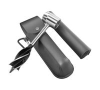 POXZSFX Mèche de perçage manuelle en acier pour bois, outil de perçage et de foret à main pour le camping et la survie en plein air. Cette mèche de