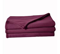 POYET MOTTE POLECO Couverture polaire Polyester Prune 220 x 240 cm