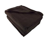 POYET MOTTE POLFIRST Couverture Maille Polaire, 100% Polyester, Chocolat, 210 x 230 cm