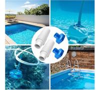 Poystng Ensemble d ' adaptateurs de Tuyau de Ligne de Filtre pour piscines | Coupleur de tuyau d ' aspiration avec 2 adaptateurs, 2 coupleurs, 4 pinces pour l ' entretien de la