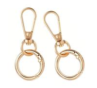 Poystng Fermoirs pivotants avec porte-clés, fermoirs mousquetons pour porte-clés, lanière, émerillons en métal, boutons-pression et anneaux