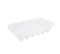 PP Boîte à Œufs Compartimentée 24 Cases pour Réfrigérateur | Rangement Blanc Pratique, Organisation du Frigo, Usage Domestique, Conservation des Œufs, Format Compact