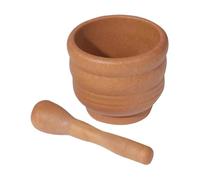 PP Mortier avec - 11,4x11,4x9,5cm bol à guacamole et | Ensemble mortier et pilons, presse-ail manuelle, broyeur d’herbes et d’épices, écrase-piment pour cuisine et cuisson