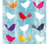 PPD Paper Birds Serviettes, 20 pièces, Serviettes de table, Tissue, Coloré, 33 x 33 cm, 1331756