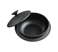 PPPHTUO Cocotte Fonte Style Coréen Marmite Coréenne En Fonte Cvercle Étanche Marmite à Ragoût pr Cuisiniers Amateurs, 24CM