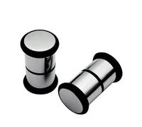 PPQIRU 2Pcs/lot 3.5cm Single Hole Round Sliding Glass Door Handle ABS Chromed Handles For Shower Cabin Accessory Room Parts Pour Bain(TYPE1)