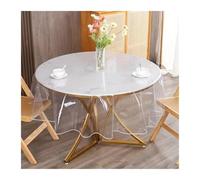 PPQIRU Nappe Ronde Nappe Ronde Transparente en Plastique, avec Manchon de Protection, imperméable et résistante à l'huile pour Table(100cm-39.9inch)