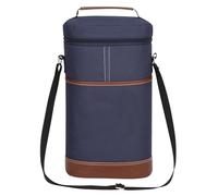 PPQIRU Sac Isotherme for 2 Bouteilles De Vin, Transport Portable avec Seau À Glace, Pique-Nique Champagne, Voyage Refroidisseur pour Bouteilles(Blue)