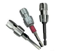 PPR Embout extenseur de tuyau d'eau 6,35 mm tige hexagonale adaptateur de perceuse électrique pour tuyau de plomberie de 1/2 3/4" Outil d'expansion à bouche lisse Tête de poinçon en métal argenté (A)