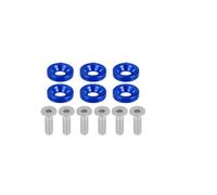 PQAWSFR Moto Boulon Ecrou 6 Pièces M6 Pièces Générales Finition Garde-Boue Pare-Chocs Rondelles Joint Vis Moteur Baie Robe pour Kit De Fixation pour Moto Kit D'écrou Et De Boulon(Blue)