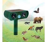 PQETBV Répulsif Chat Ultrason à Energie, Repulsif Chat Exterieur Ultrason, Étanche Répulsif Chat Répulsif avec Détecteur de Mouvement pour Anti Chats Chiens Souris Ratons