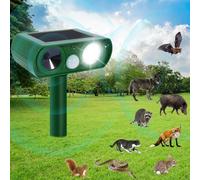 PQETBV Ultrason Repulsif Chat Exterieur, Répulsif Chat avec Détecteur de Mouvement et Lumière LED pour Jardin, Étanche Répulsif Animaux pour Chat, Chien, Écureuil, Renard (510B)