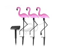 PQLXJJYUR 3 In1 Solaire Jardin Lumière Creative Flamingo Paysage Pelouse Lampes Étanche Voie Cour Lumières for L'éclairage Extérieur Vif Et éClatant(3 Pcs)