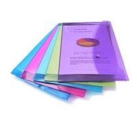 Pochette de rangement à bouton pression Rapesco A4+ - Lot de 5