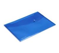 Rapesco Pochette à bouton pression 0687 ECO Recy A4+ Bleu transparent vif – Lot de 5