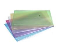 Rapesco Pochette porte-document 0697 ECO A3 à bouton-pression Pastel transparent Lot de 5