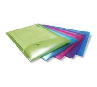 Pqt de 5 Pochettes Porte-Document A4+ Portrait Coloris Vif Transparent G