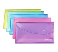 Pochettes de rangement à pression Rapesco 18,4 x 24,4 cm - Coloris assortis - Paquet de 5