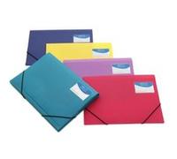 Pqt de 5 Porte-Documents A4 à 3 rabats Couleurs Vives Opaques G