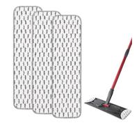 PQUELM 3 PièCes Housses En Microfibre Pour Balai à Franges Vileda H2pro Flat Mop, 46 Cm, Pour Tous Les Sols Durs, Lavables Et RéUtilisables, TrèS Absorbantes